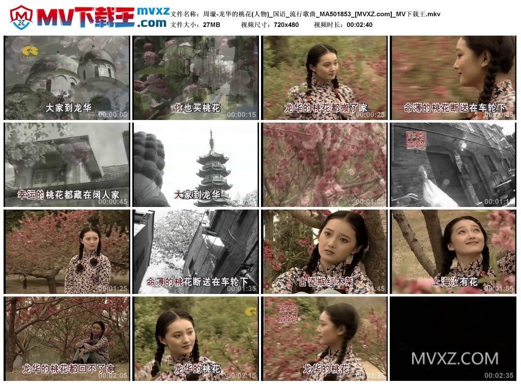 周璇-龙华的桃花(人物)_国语_流行歌曲_MA501853